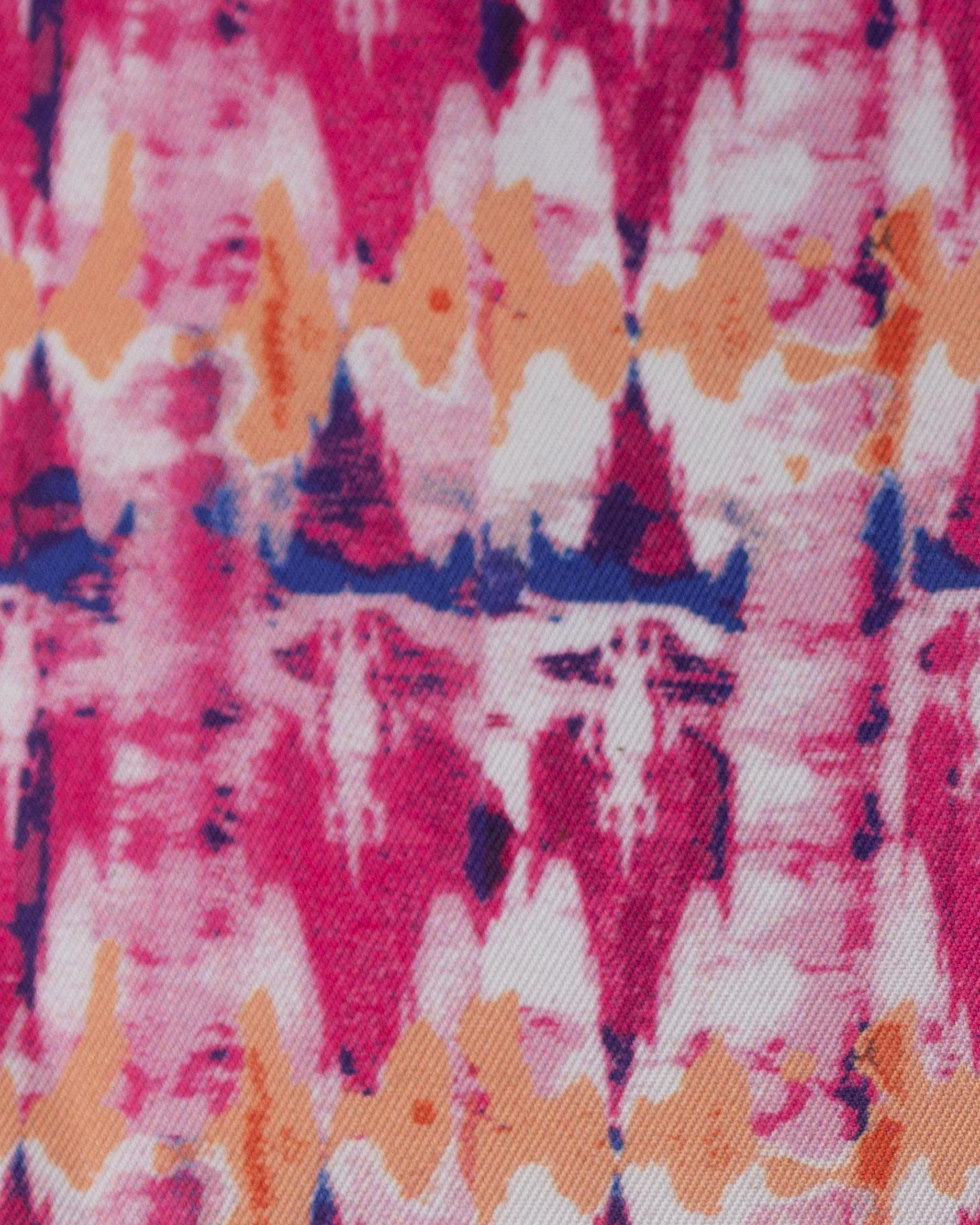 Tie-Dye Girls Pink "Luna" Performance Short Sleeve Show Shirt