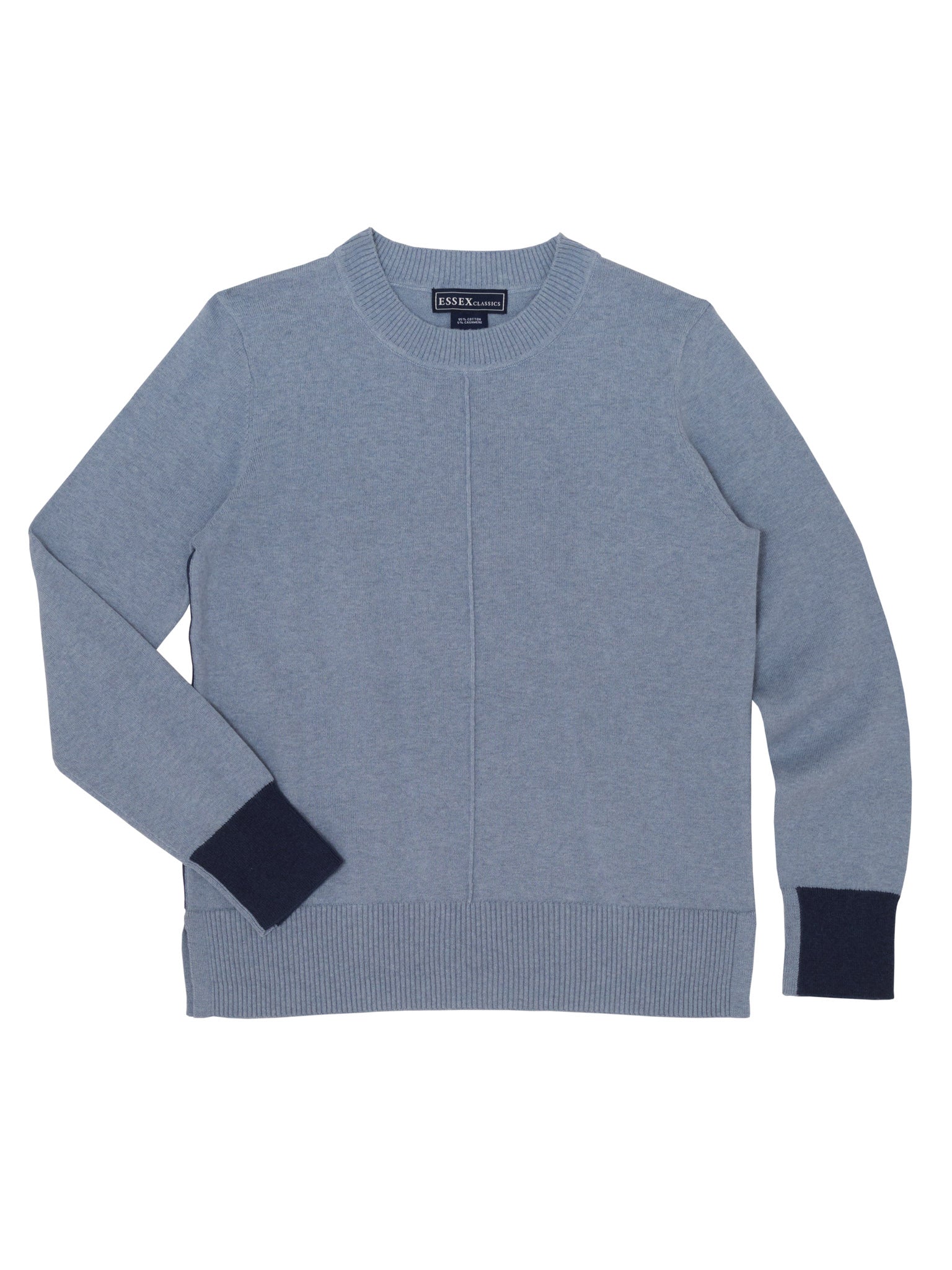 Washed Indigo Luca Crew Neck Sweater
