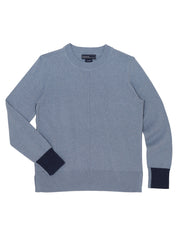 Washed Indigo Luca Crew Neck Sweater