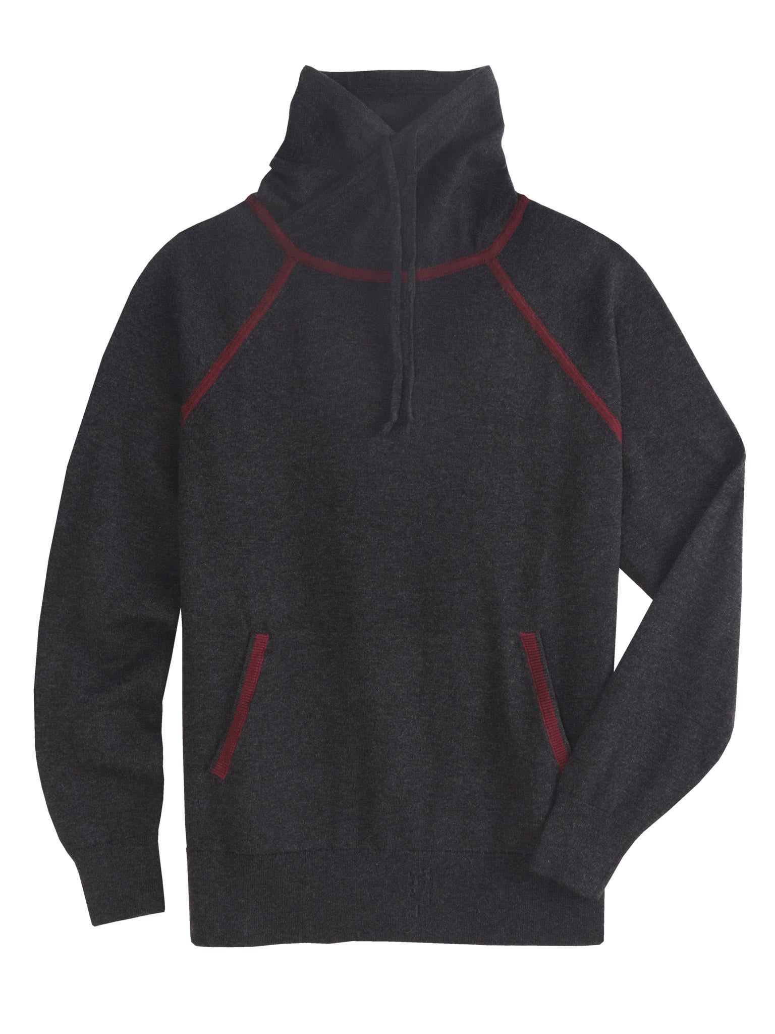 Dark Grey "Charlize" Funnel Neck Sweater