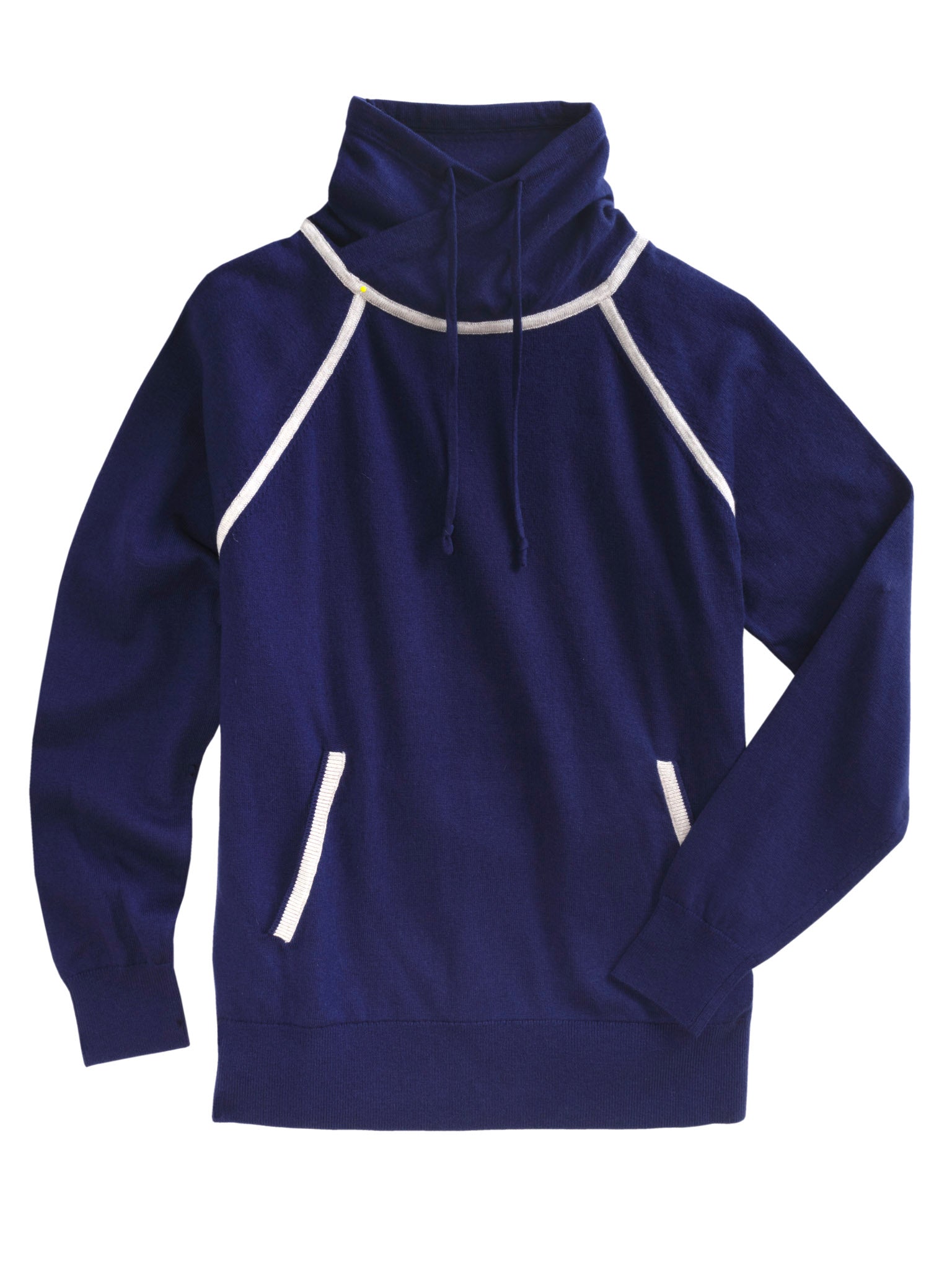 Navy "Charlize" Funnel Neck Sweater