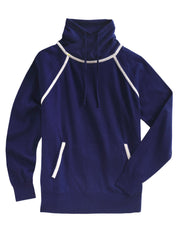 Navy "Charlize" Funnel Neck Sweater