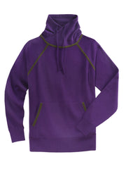Purple "Charlize" Funnel Neck Sweater
