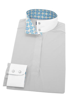 Medallion Ladies "Dusk" Grey Performance Long Sleeve Show Shirt