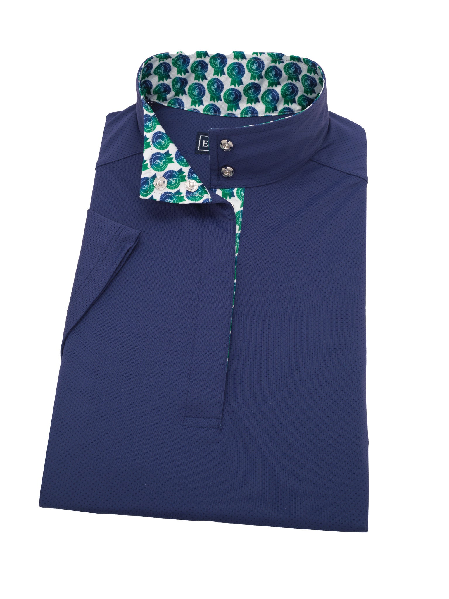 Green is the New Blue Ladies "Dusk" Navy Performance Short Sleeve Show Shirt