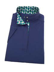 Green is the New Blue Ladies "Dusk" Navy Performance Short Sleeve Show Shirt