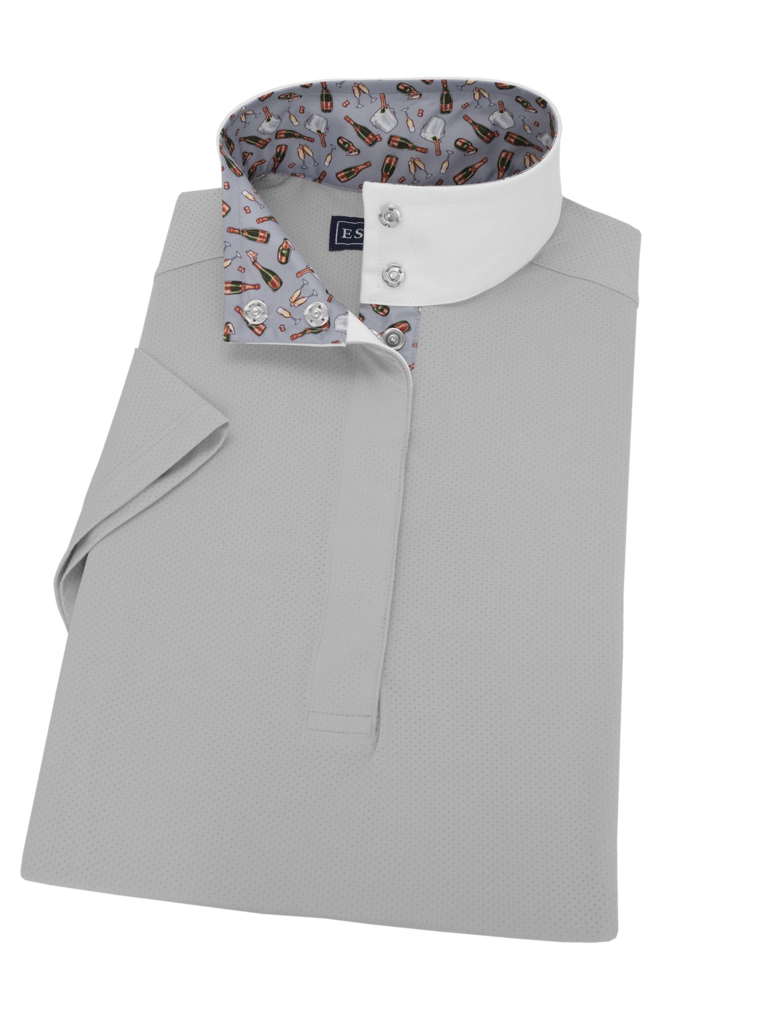 A Toast to the New Year Ladies "Dusk" Grey Performance Short Sleeve Show Shirt