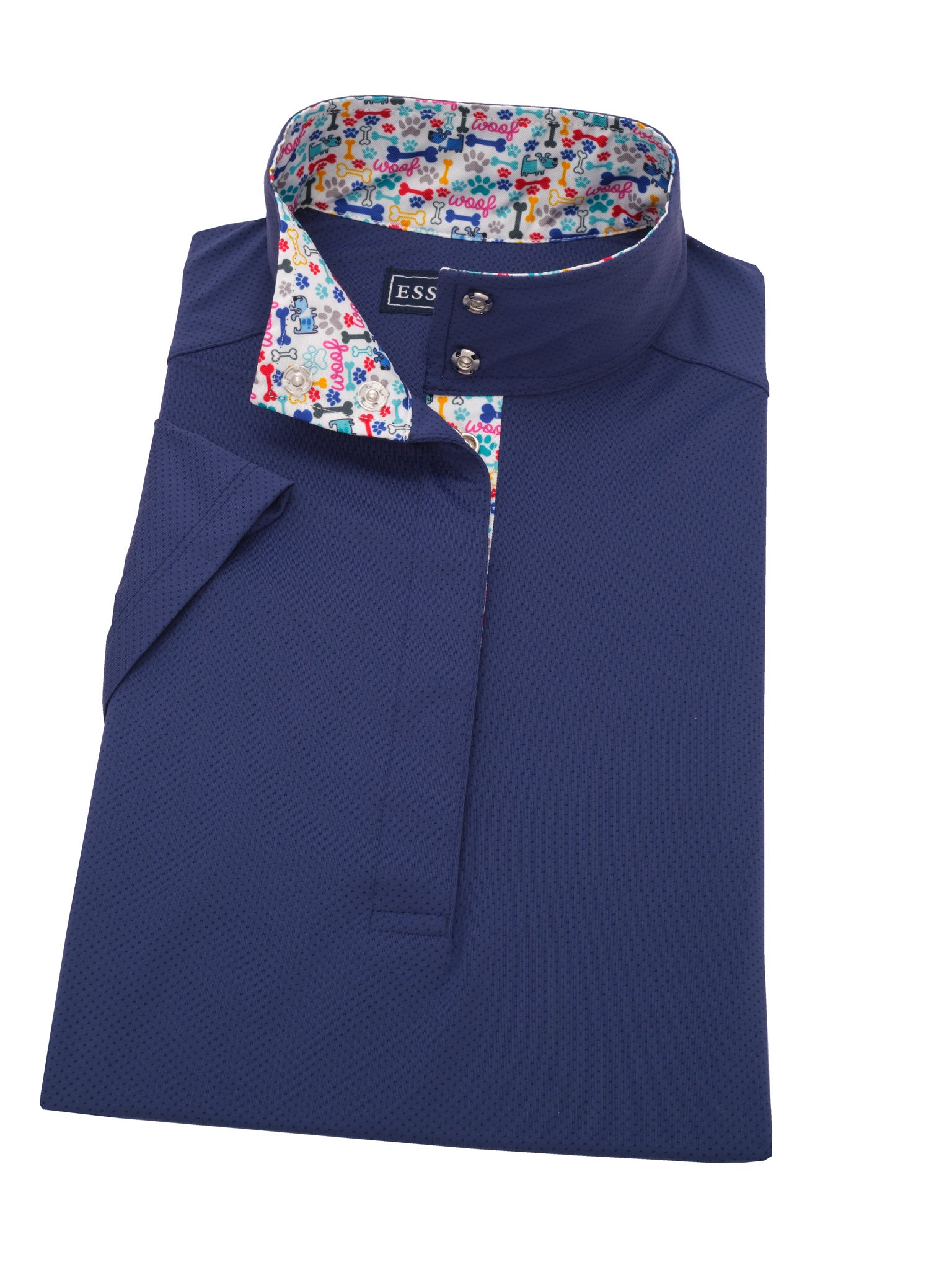 Danny & Ron's Rescue Ladies "Dusk" Navy Performance Short Sleeve Show Shirt