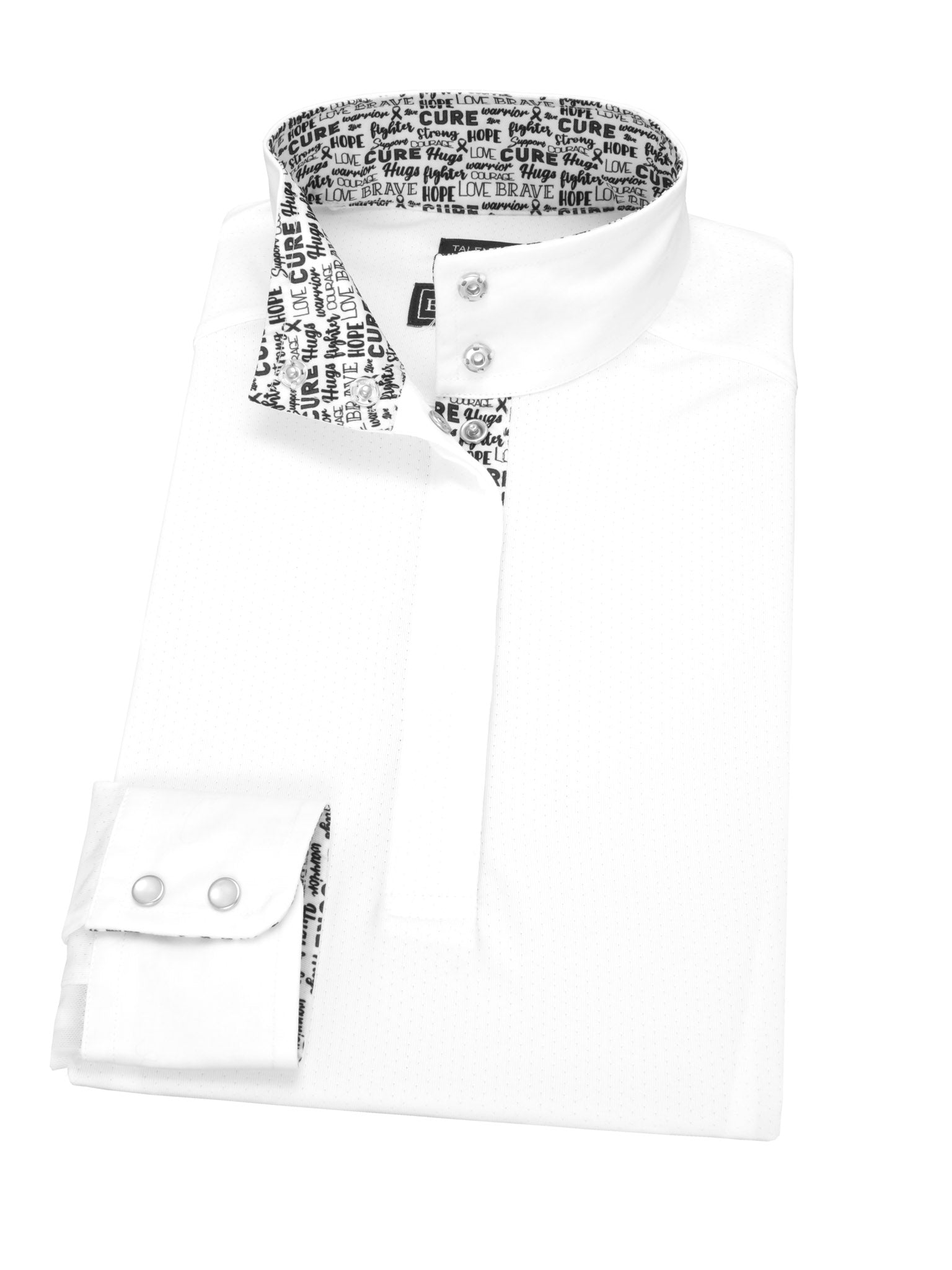 Stay Strong Ladies Talent Yarn Straight Collar Long Sleeve Show Shirt