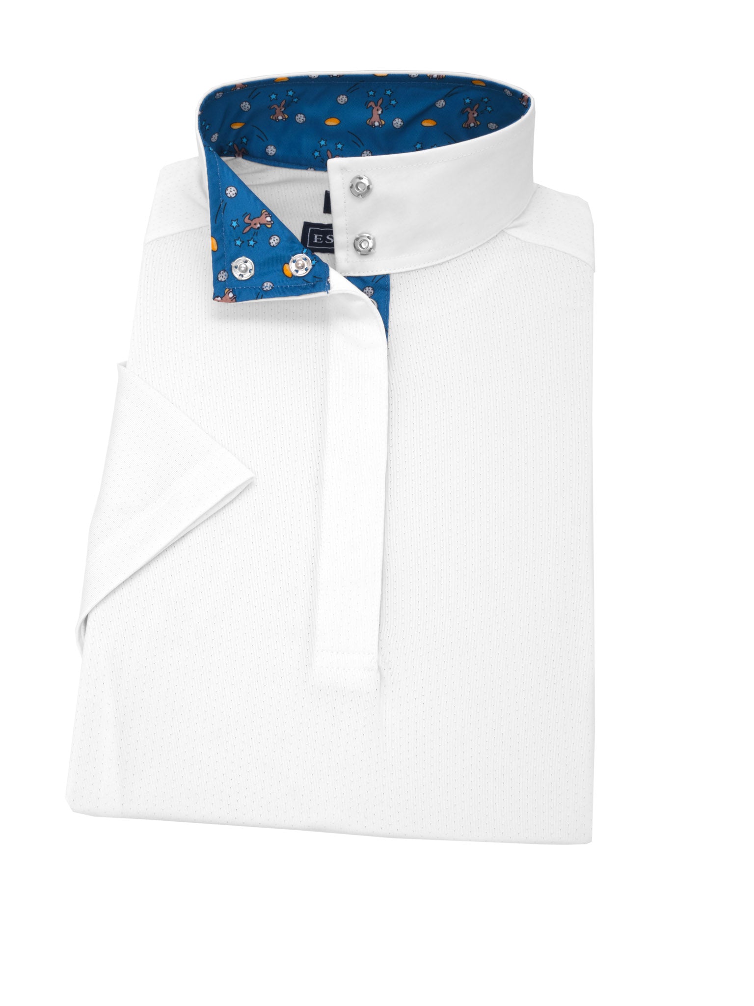 Hole in One Bunny Ladies Talent Yarn Straight Collar Short Sleeve Show Shirt