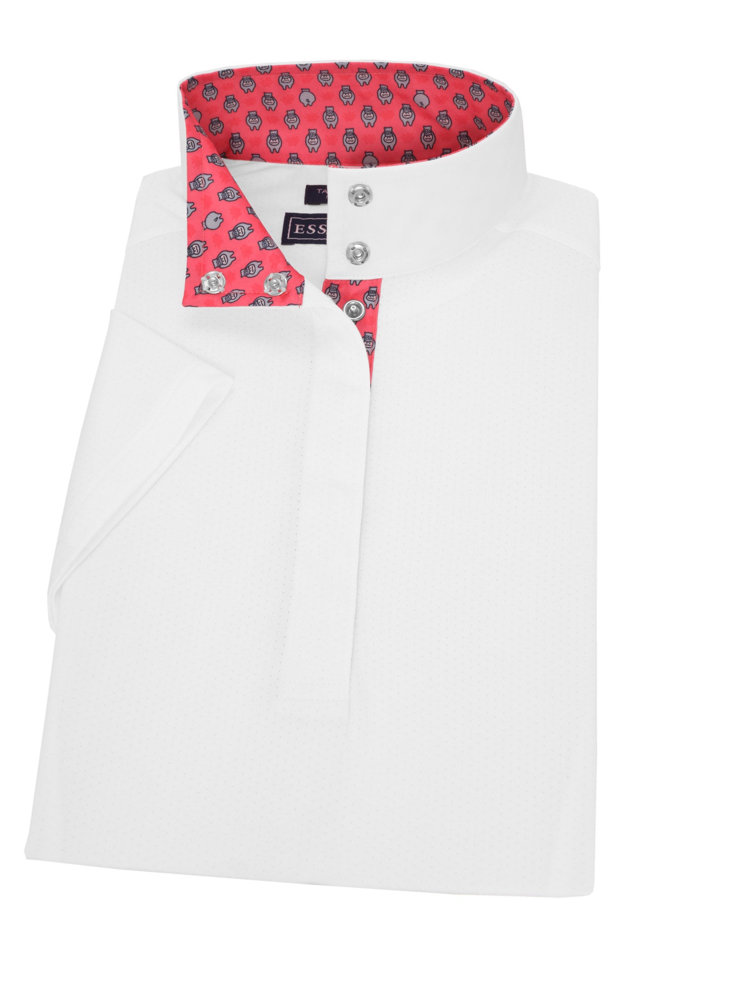 Hippos Coming and Going Ladies Talent Yarn Straight Collar Short Sleeve Show Shirt