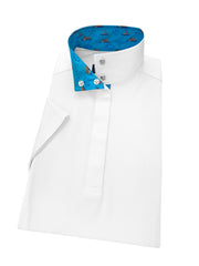 Swimming Hippos Ladies Talent Yarn Straight Collar Short Sleeve Show Shirt