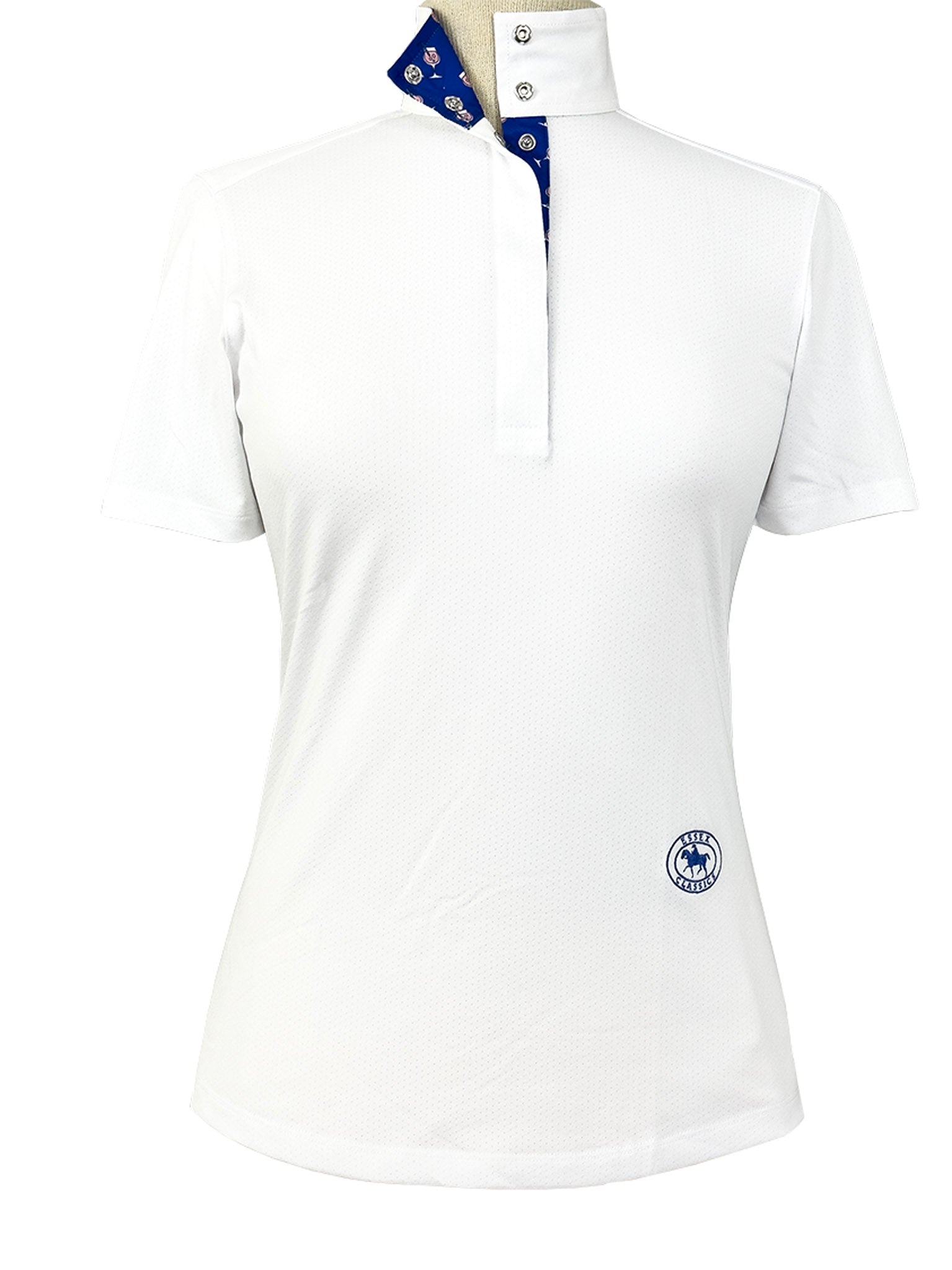 Happy Hour Ladies Talent Yarn Straight Collar Short Sleeve Show Shirt