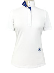 Happy Hour Ladies Talent Yarn Straight Collar Short Sleeve Show Shirt