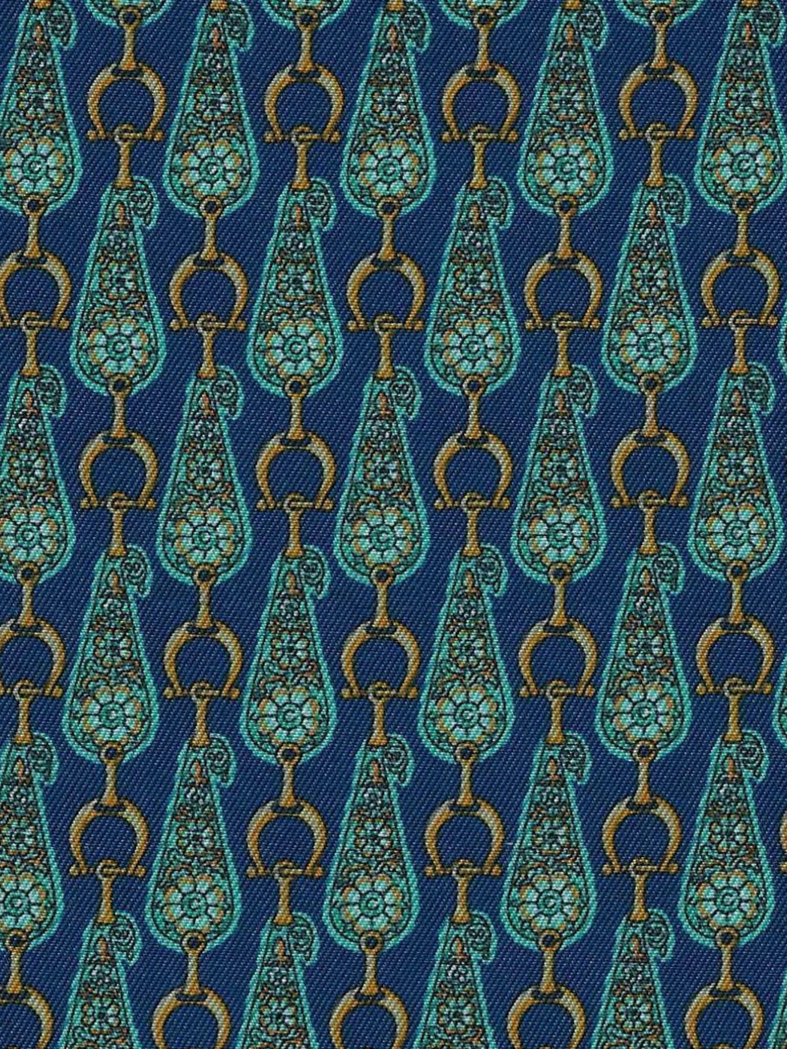 Ladies "Luna II" Forest Green with Golden Snaffle Short Sleeve Performance Show Shirt