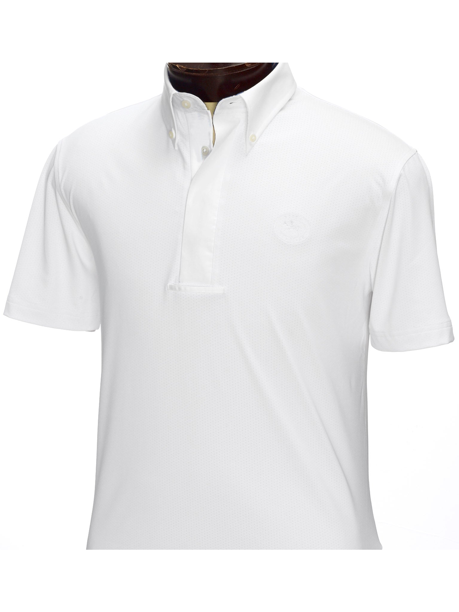 Men's White Talent Yarn Short Sleeve Show Shirt