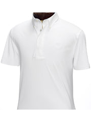 Men's White Talent Yarn Short Sleeve Show Shirt