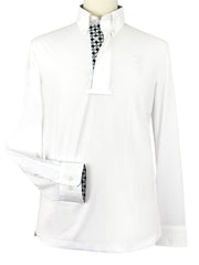 Men's Geometric Talent Yarn Long Sleeve Show Shirt