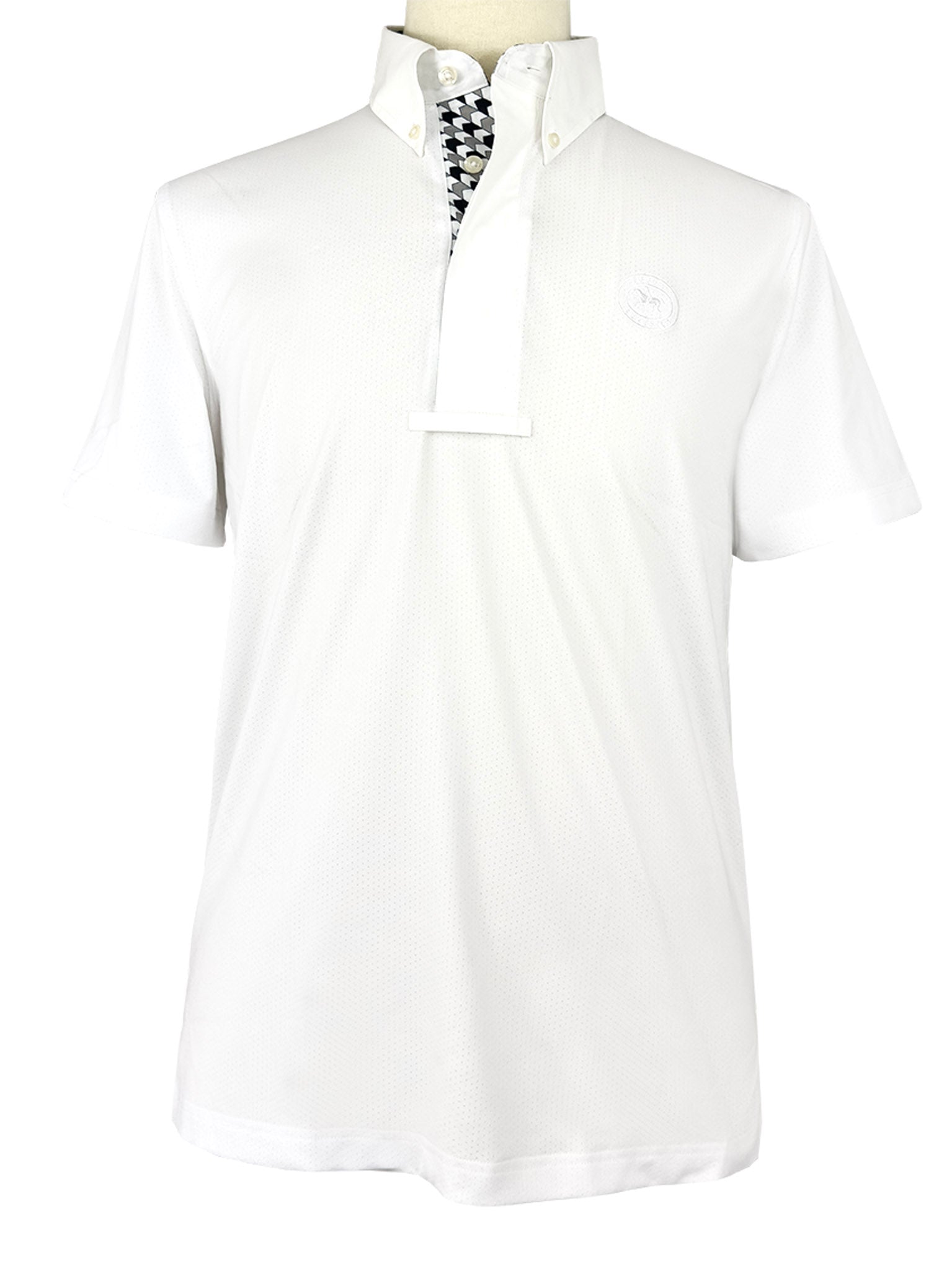 Men's Geometric Talent Yarn Short Sleeve Show Shirt