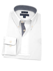 Men's Talent Yarn Houndstooth Long Sleeve Show Shirt