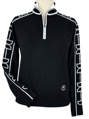 Polished Bit Quarter Zip Sweater - Black