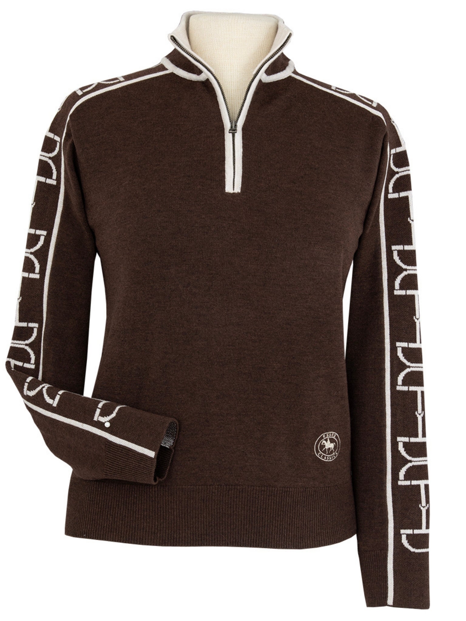 Polished Bit Quarter Zip Sweater - Chocolate – Essex Classics