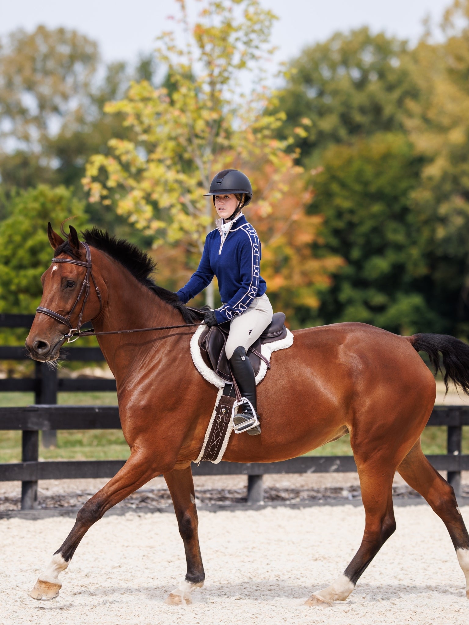 Polished Bit Quarter Zip Sweater - Navy