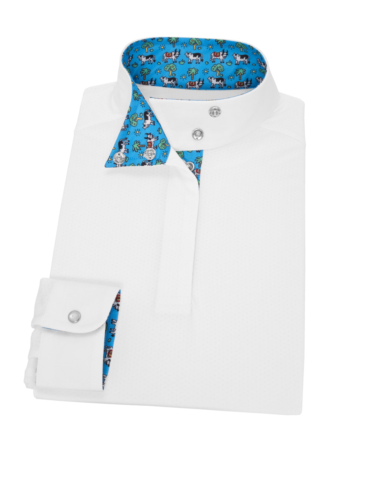 Steer Me Right Girls Talent Yarn Wrap Collar Long Sleeve Show Shirt