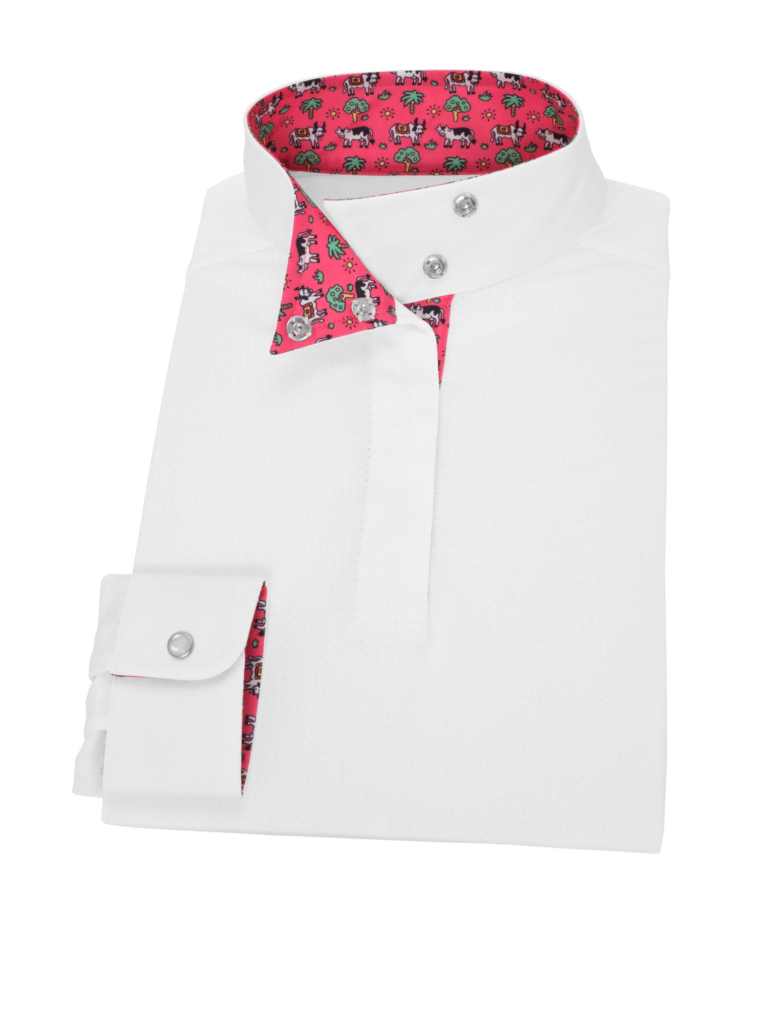 Steer Me Right Girls Talent Yarn Wrap Collar Long Sleeve Show Shirt