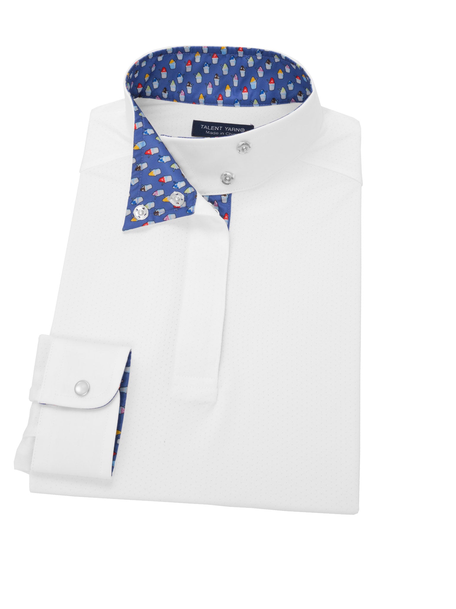 Snow Cone Girls Talent Yarn Wrap Collar Long Sleeve Show Shirt