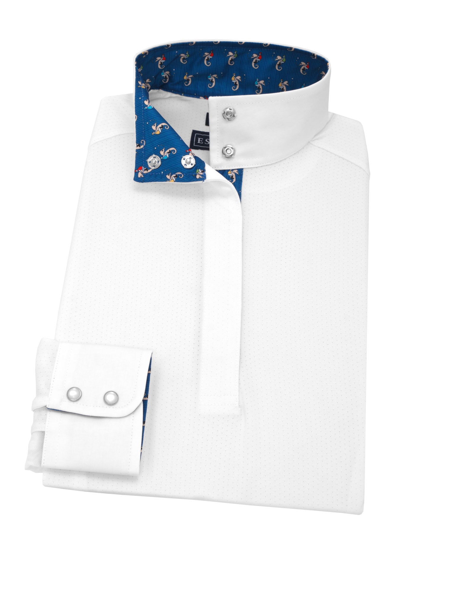 Seahorsin' Around Girls Talent Yarn Wrap Collar Long Sleeve Show Shirt