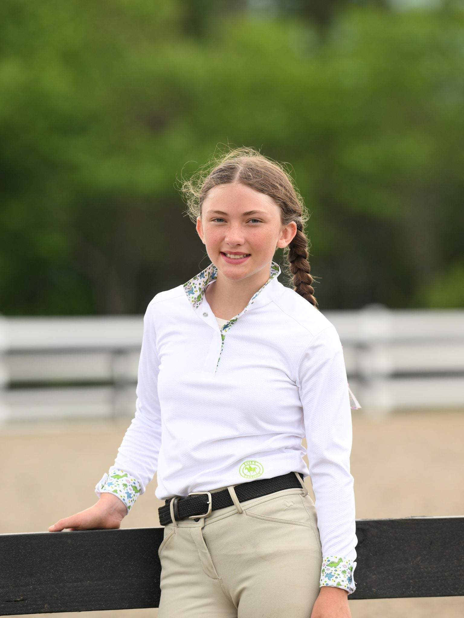 Dino World Girls Talent Yarn Straight Collar Long Sleeve Show Shirt