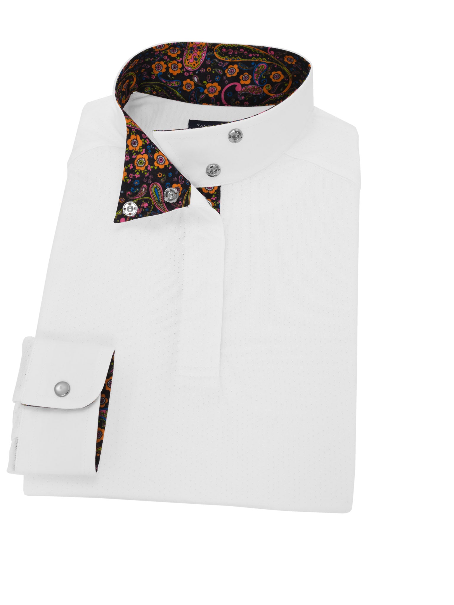 Mod Paisley Girls Talent Yarn Wrap Collar Long Sleeve Show Shirt