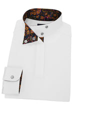 Mod Paisley Girls Talent Yarn Wrap Collar Long Sleeve Show Shirt