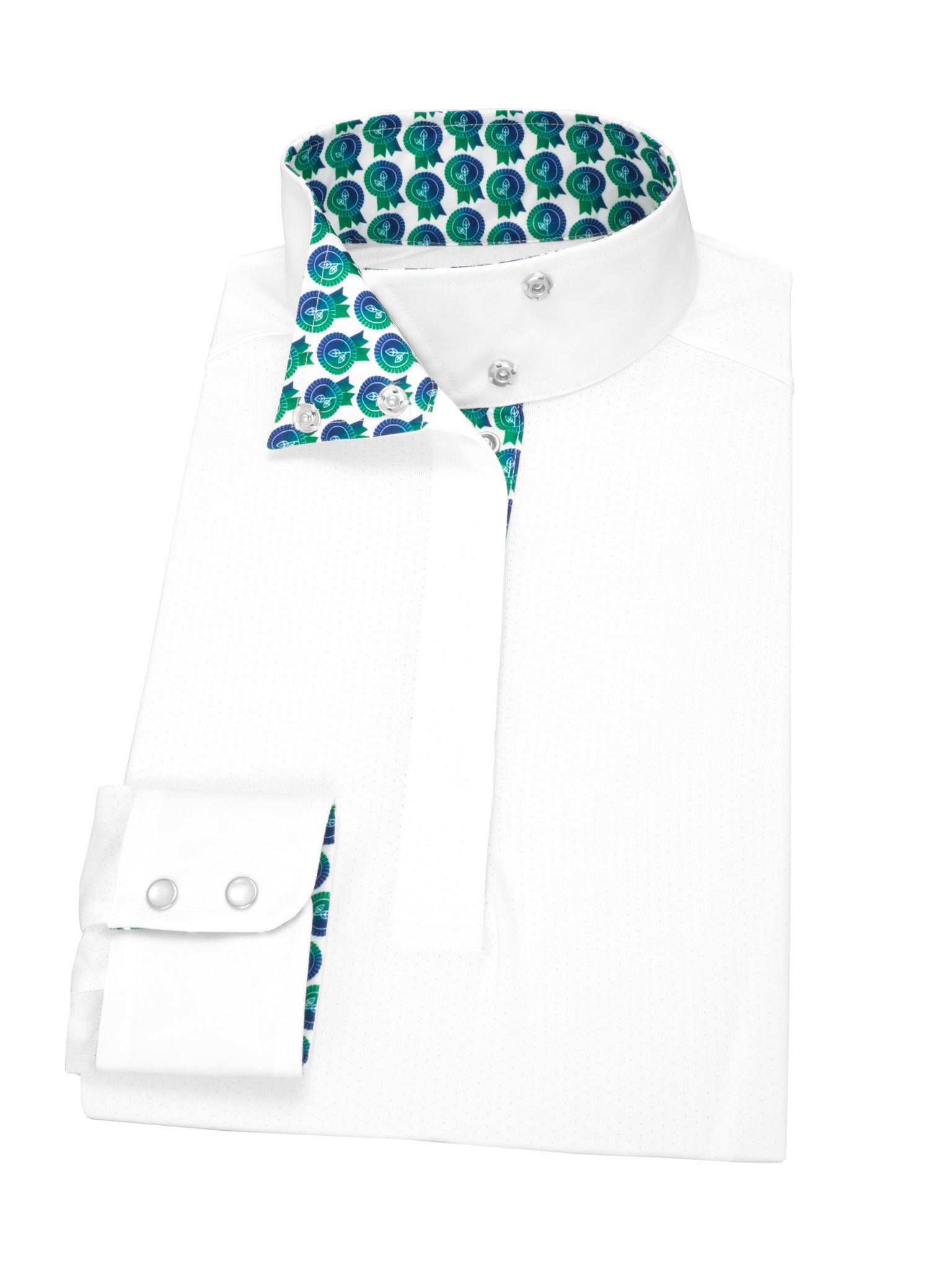 Green is the New Blue Ladies Talent Yarn Wrap Collar Long Sleeve Show Shirt