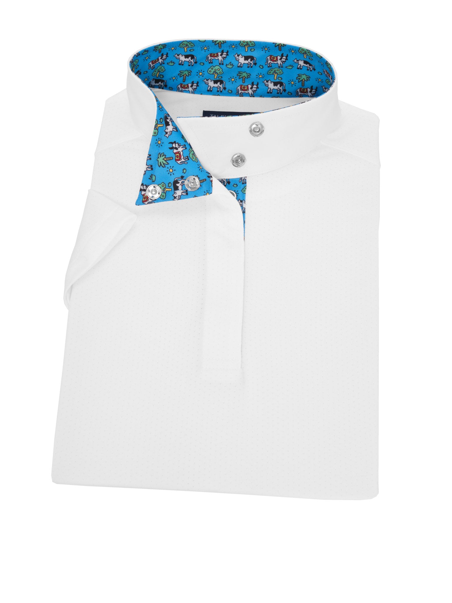 Steer Me Rights Girls Talent Yarn Short Sleeve Wrap Collar Show Shirt