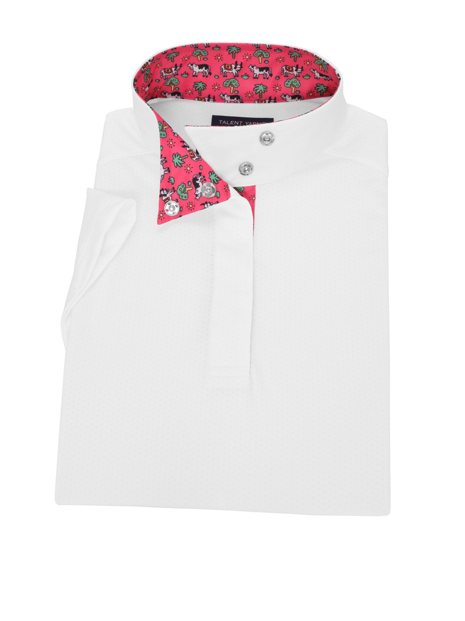 Steer Me Rights Girls Talent Yarn Short Sleeve Wrap Collar Show Shirt