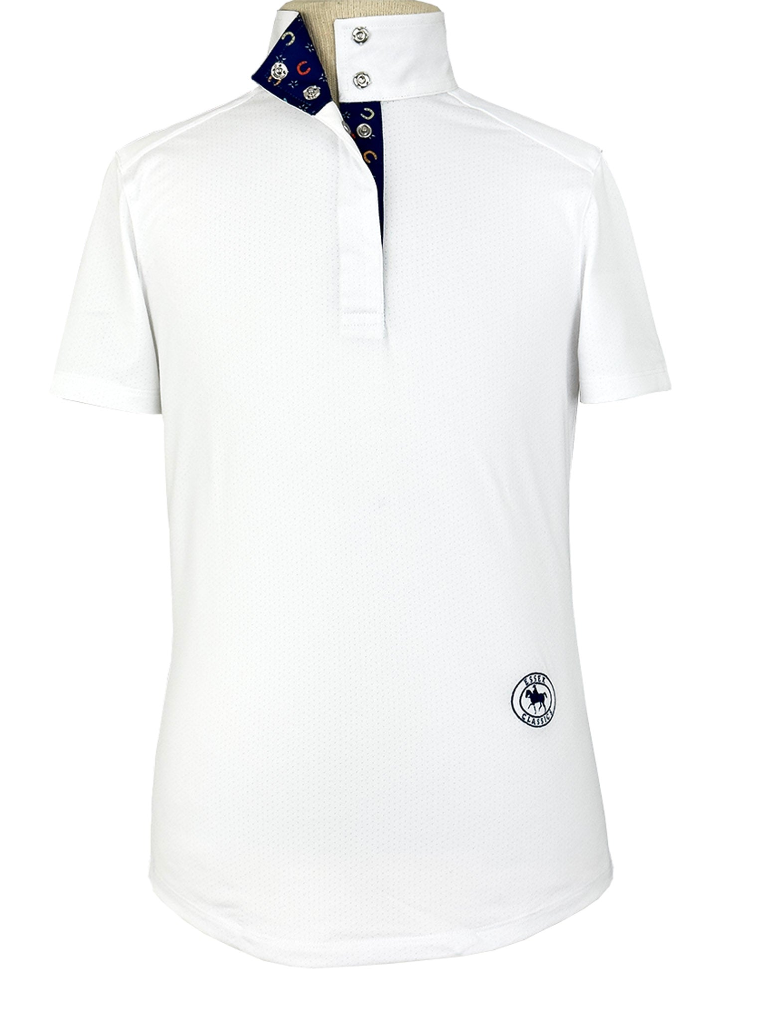 Show Ring Luck Girls Talent Yarn Straight Collar Short Sleeve Show Shirt