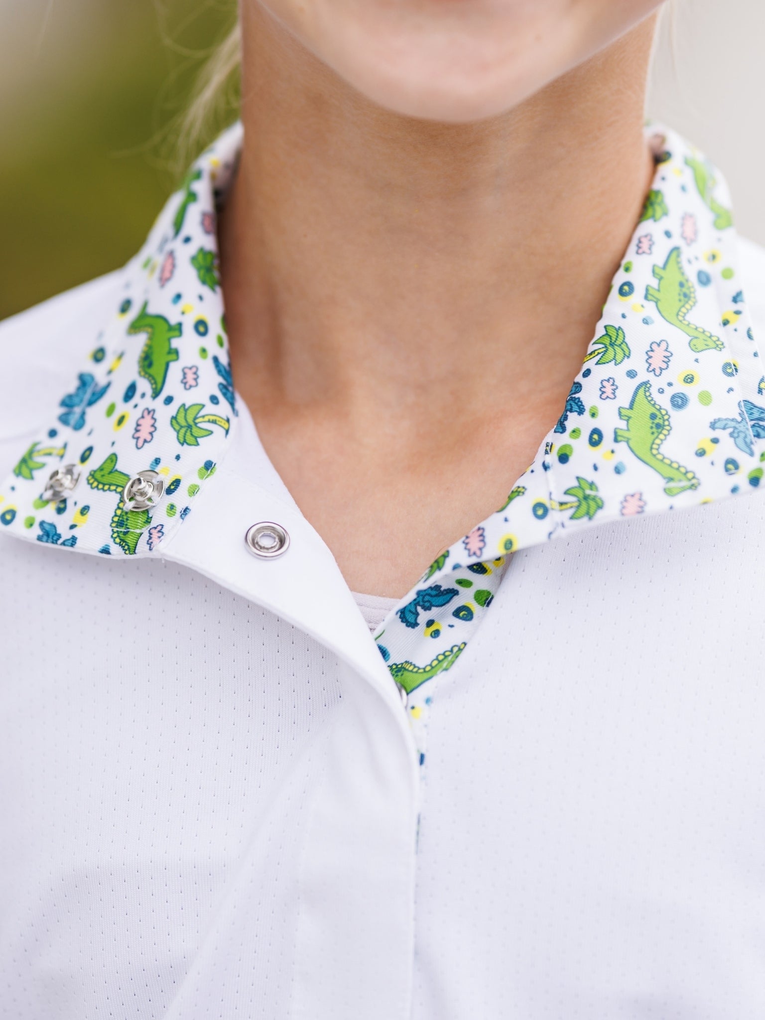 Dino World Girls Talent Yarn Straight Collar Long Sleeve Show Shirt