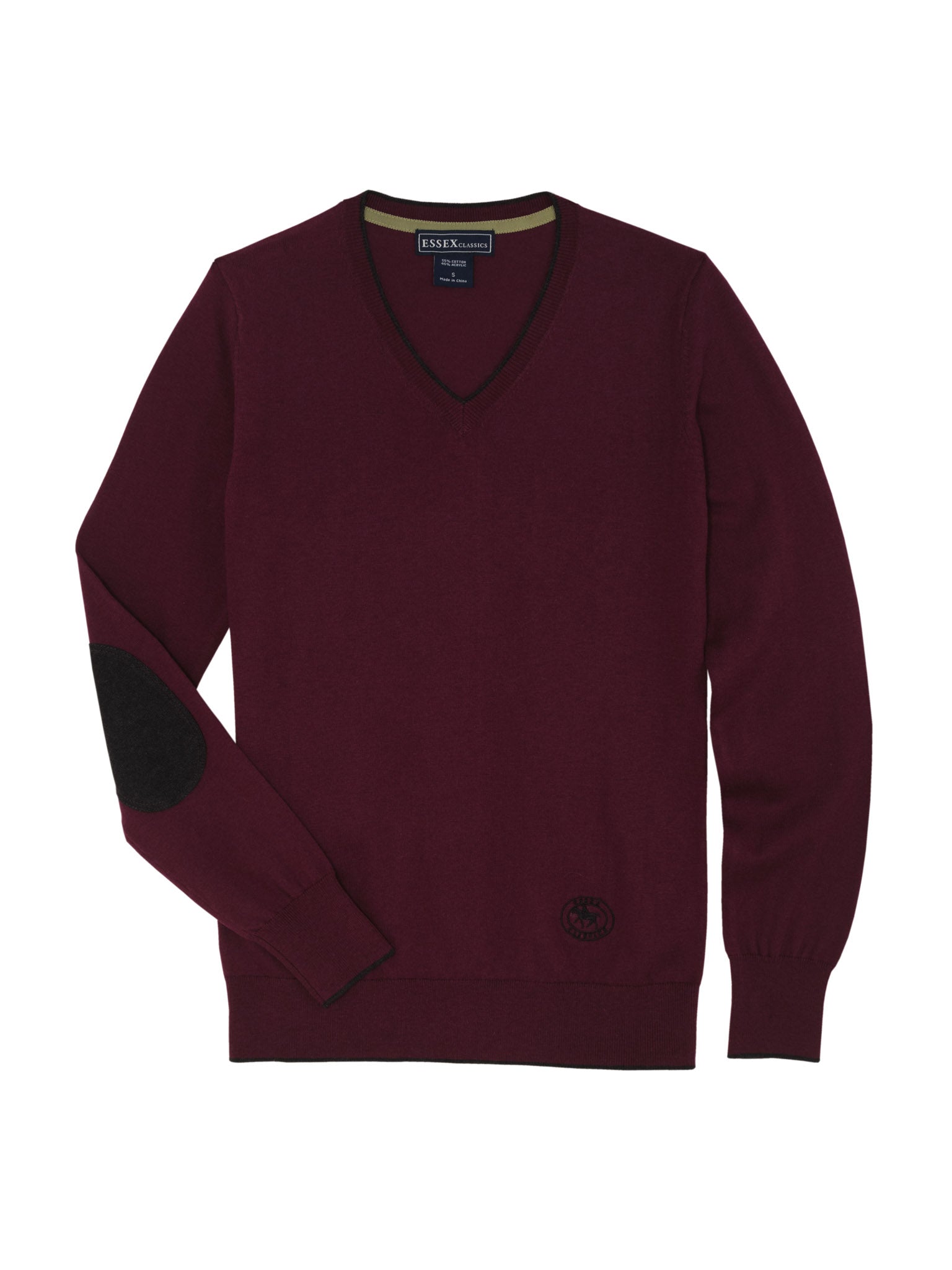 Burgundy Trey V-Neck Sweater