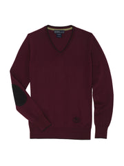Burgundy Trey V-Neck Sweater