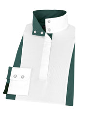 Ladies "Luna II" Forest Green Self-Trim Long Sleeve Performance Show Shirt