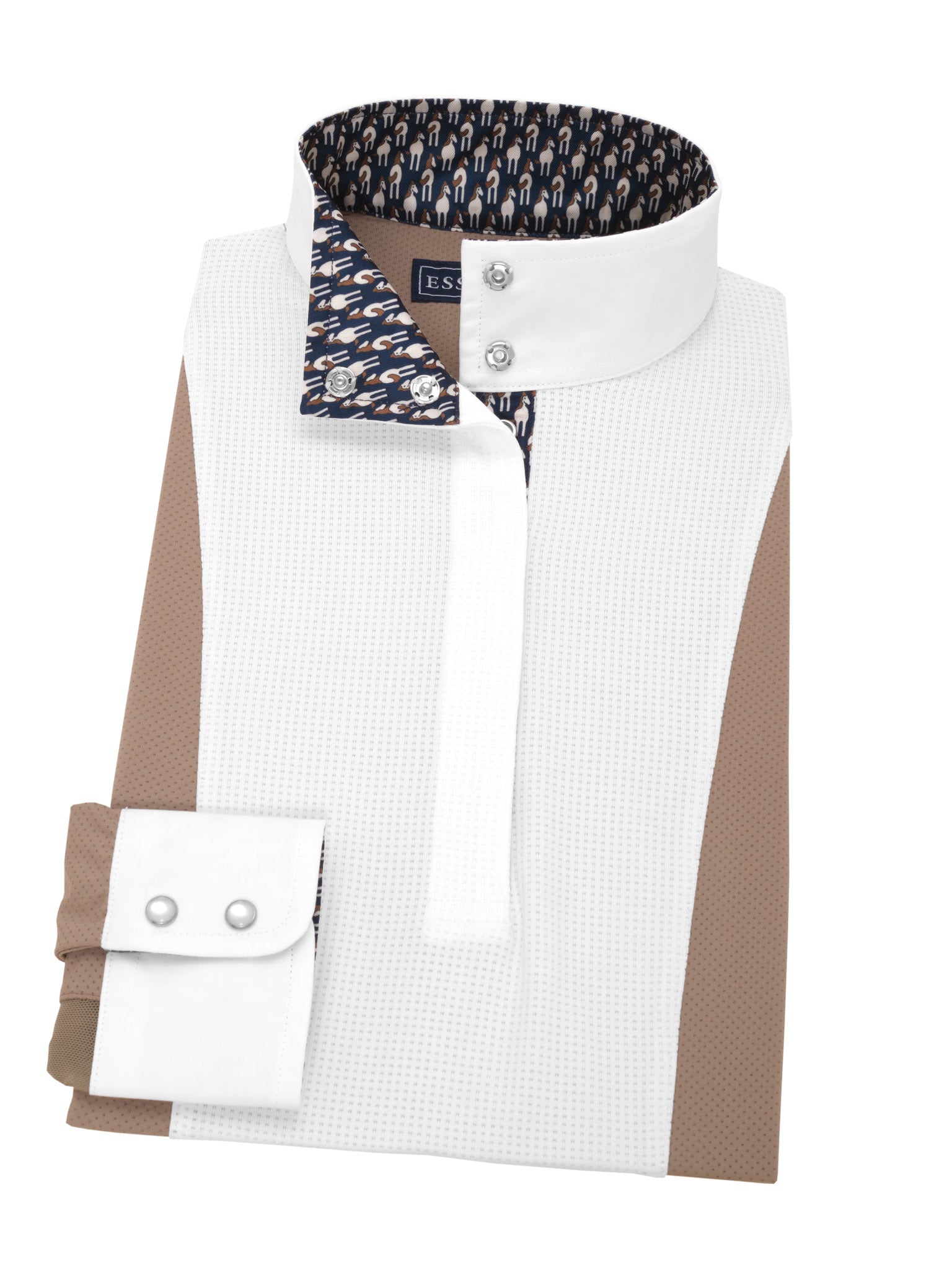 Looking Back Ladies Tan "Luna" Long Sleeve Performance Show Shirt