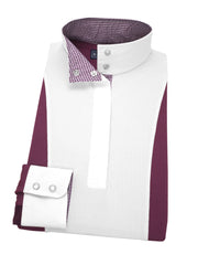 Houndstooth  Ladies Plum "Luna" Performance Show Shirt