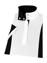Ladies "Luna II" Black Self-Trim Short Sleeve Performance Show Shirt