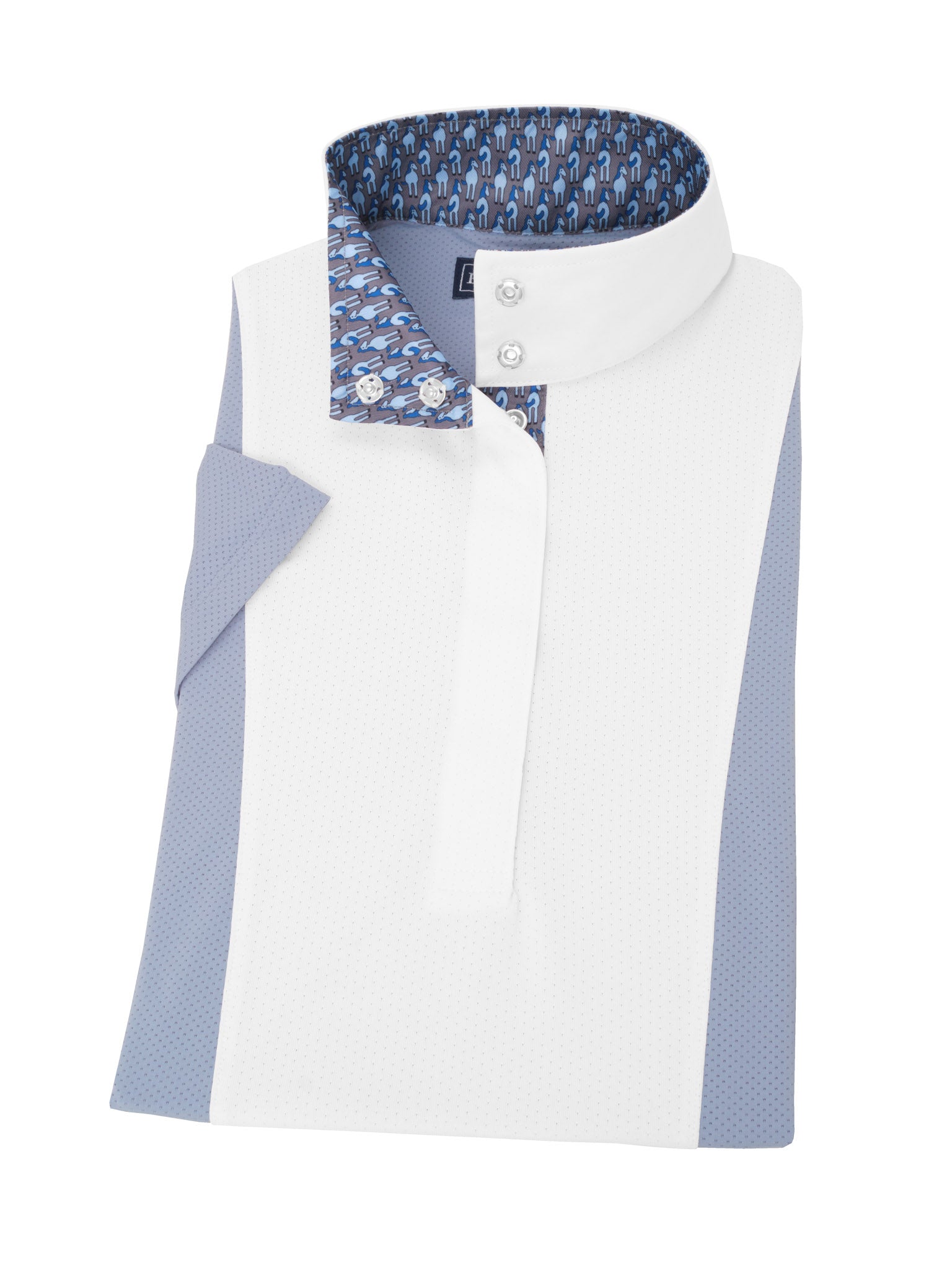 Looking Back Ladies "Luna" Light Blue Short Sleeve Performance Show Shirt