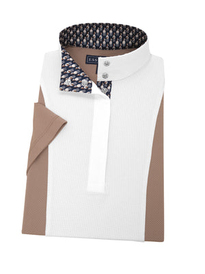 Looking Back Ladies Tan "Luna" Short Sleeve Performance Show Shirt