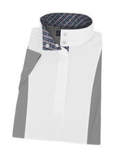 Spurs & Straps Ladies "Luna" Gray Short Sleeve Performance Show Shirt