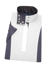 Pop the Cork Ladies Dark Grey "Luna" Short Sleeve Performance Show Shirt