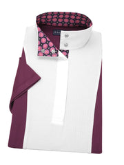 Rosettes Girls Plum "Luna" Performance Short Sleeve Show Shirt